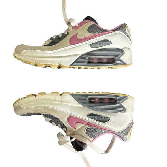 Nike Air Max 90 women’s 8.5 – grey pink running sneakers, retro vintage vibes - Picture 2 of 14